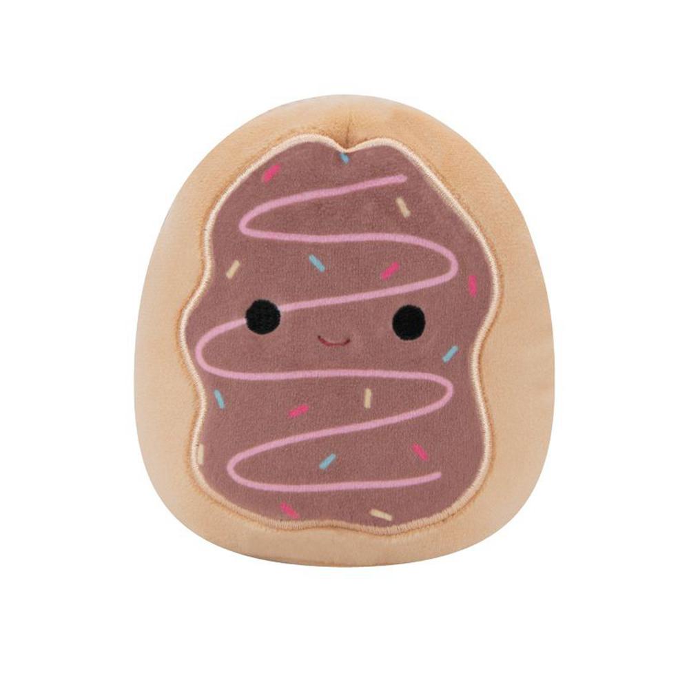 Squishmallows 3.5-Inch Deja Donut Squeaky Plush Dog Toy - Coral (BYOM-26091)