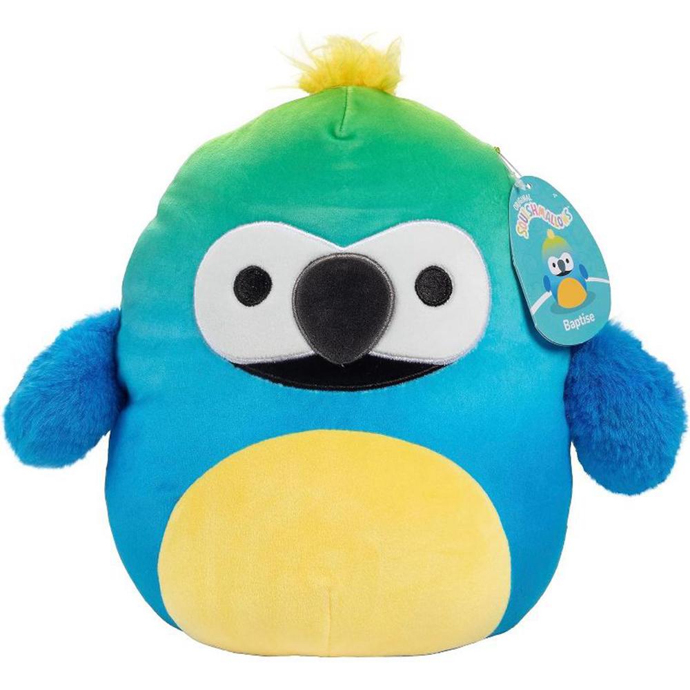 Kellytoy Squishmallows 10-Inch Baptise and Macaw - Blue (MHIQ-03289)