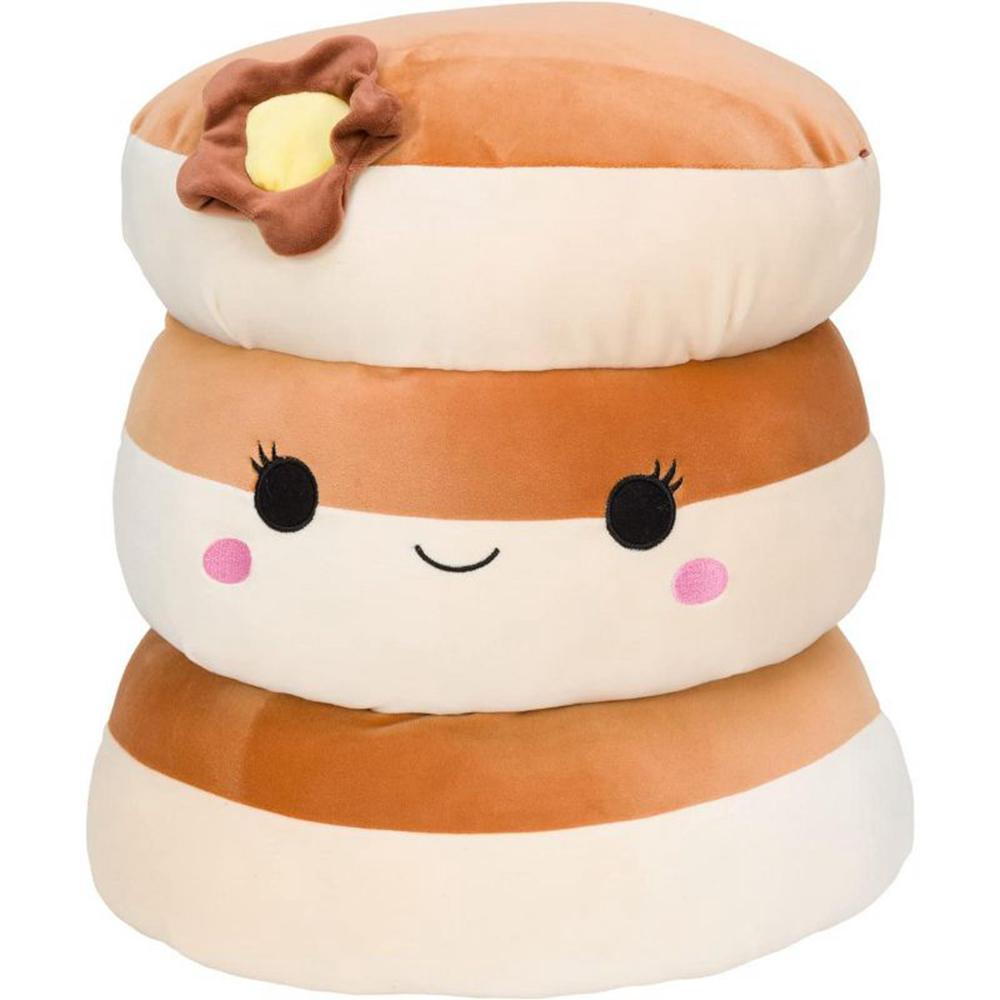 Squishmallows Original 12-Inch Rayen Pancake 3-Stack with Butter Flower - Brown (KLZC-29316)