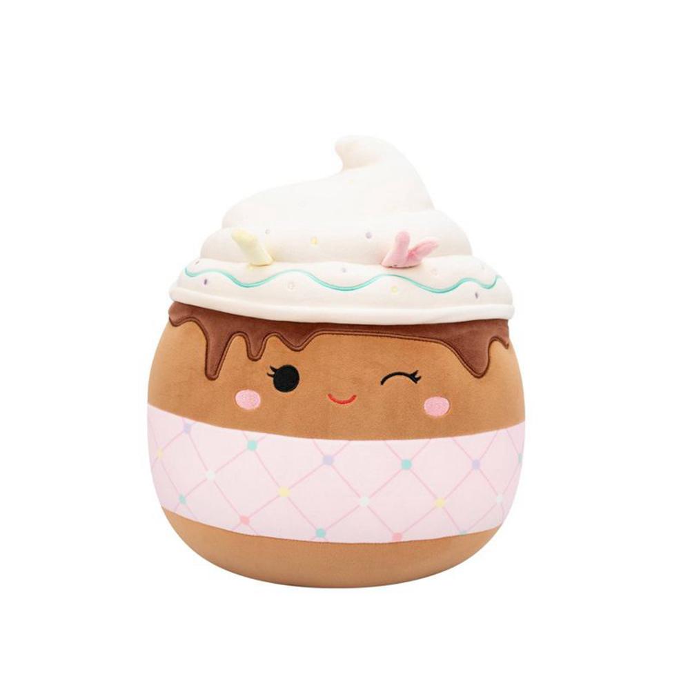 Squishmallows 12-Inch Allegra Winking Frappe with Quilted Sleeve - Chocolate (GNUY-72983)