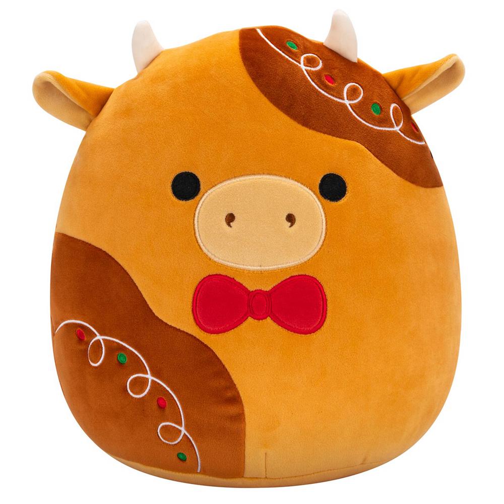 Squishmallows 12-Inch Jericho Gingerbread Cow - Orange (FUWY-26473)