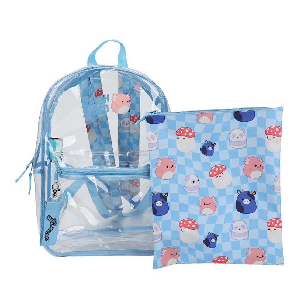 Squishmallows Clear PVC 16.5” Backpack - Blue (ORFG-72160)